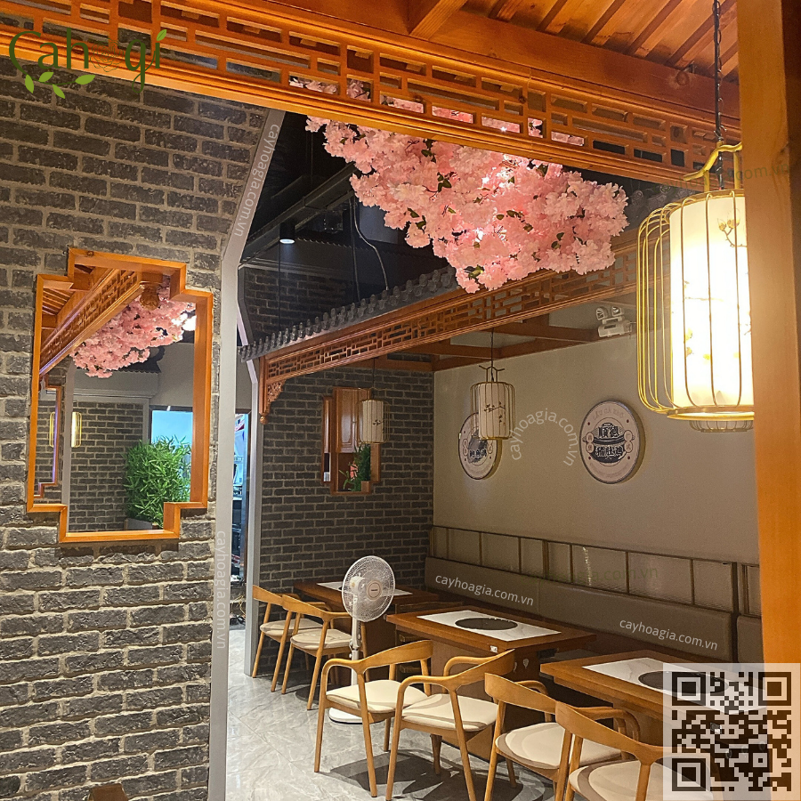 Thi Công Lắp Đặt Cây Đào Giả