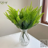 Cây Giả - Dương Xỉ Cổ Đại Ngọn Cong 7 Nhánh 28 Lá 30 Cm