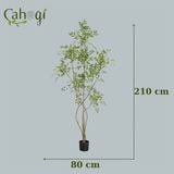 Cây Giả Cây Nam Thiên Trúc Nhiều Kích Thước Lá Vải Nhựa