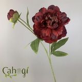 Hoa Giả Hoa Mẫu Đơn Bông Lớn 2 Nụ Nhiều Màu 70 Cm