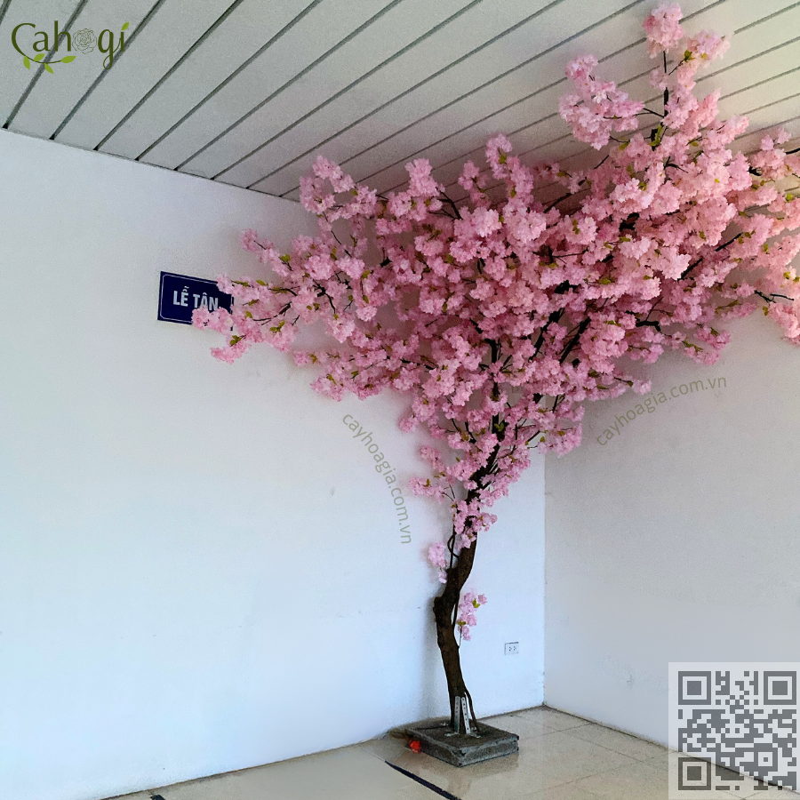 dịch vụ thi công cây hoa anh đào giả