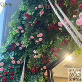Thi Công Giàn Dây Hoa Hồng Leo Giả Trang Trí Ban Công ECOPACK Hà Nội