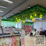 Thi Công Trần Cây Rủ Nhân Tạo Tại Siêu Thị BIBO MART