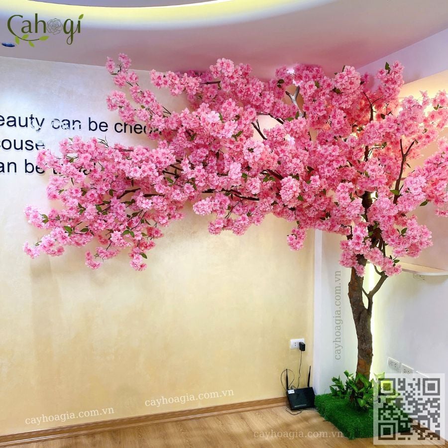 Thi Công Cây Hoa Đào Giả Spa 2