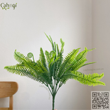 Cây Giả - Dương Xỉ Cổ Đại Ngọn Cong 7 Nhánh 28 Lá 30 Cm