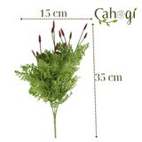 Cây Giả Cây Mã Đề 5 Nhánh 15 Đầu Hoa – 35 Cm