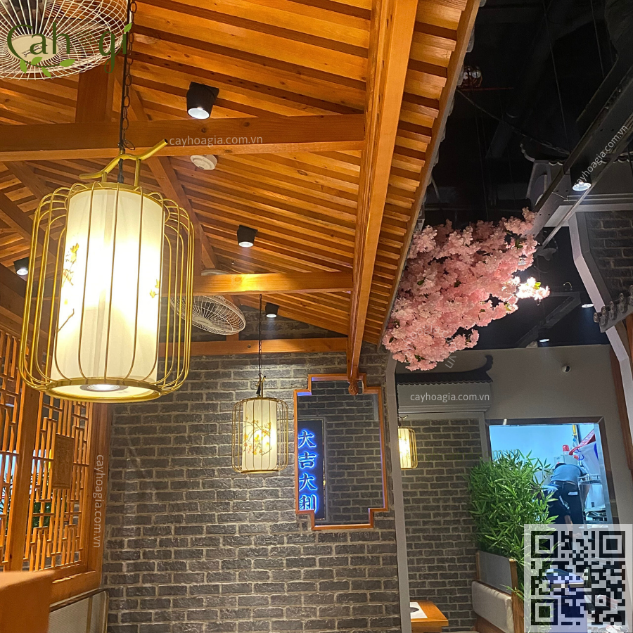 Thi Công Lắp Đặt Cây Đào Giả