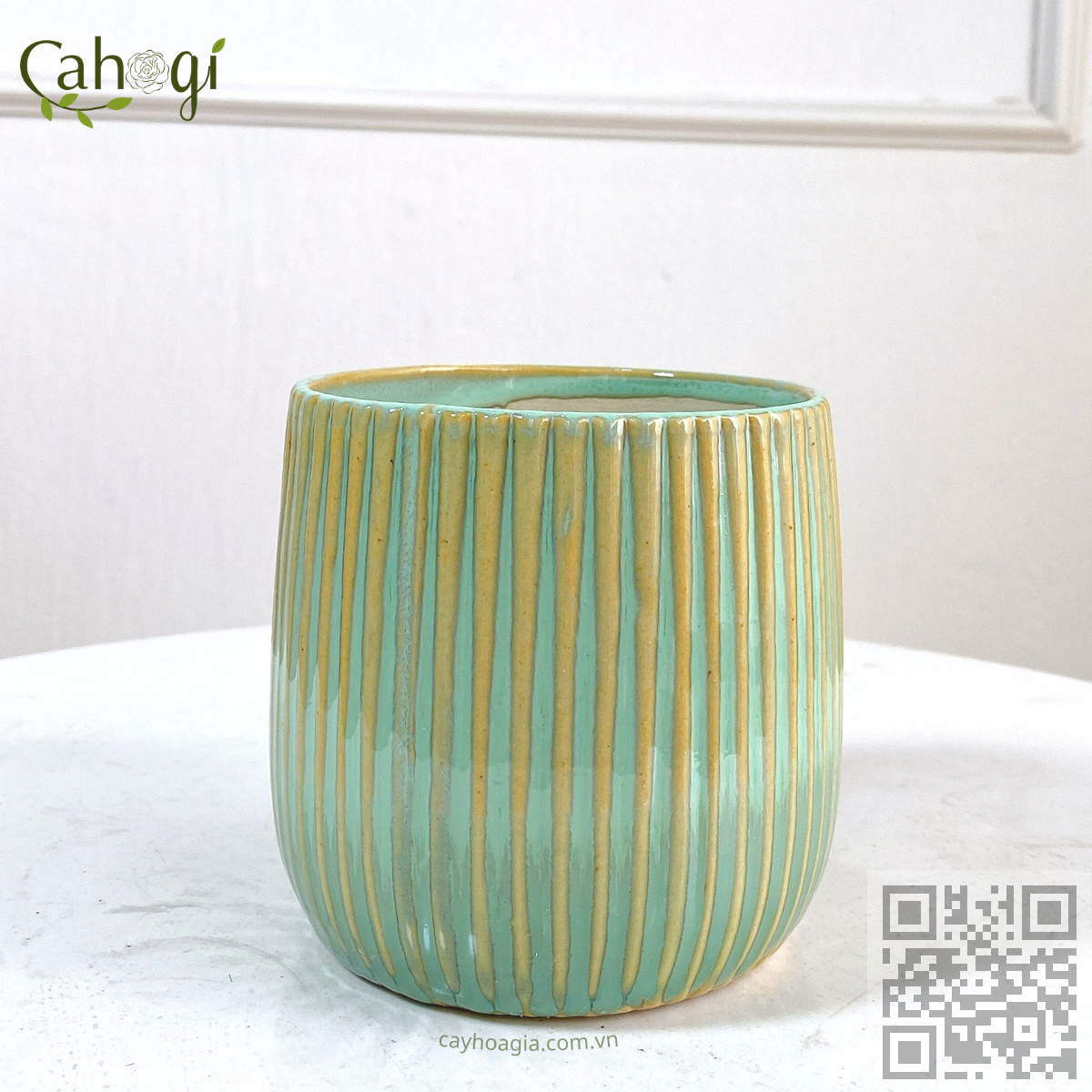 Chậu Men Hỏa Biến Tăm Dáng Cao 3