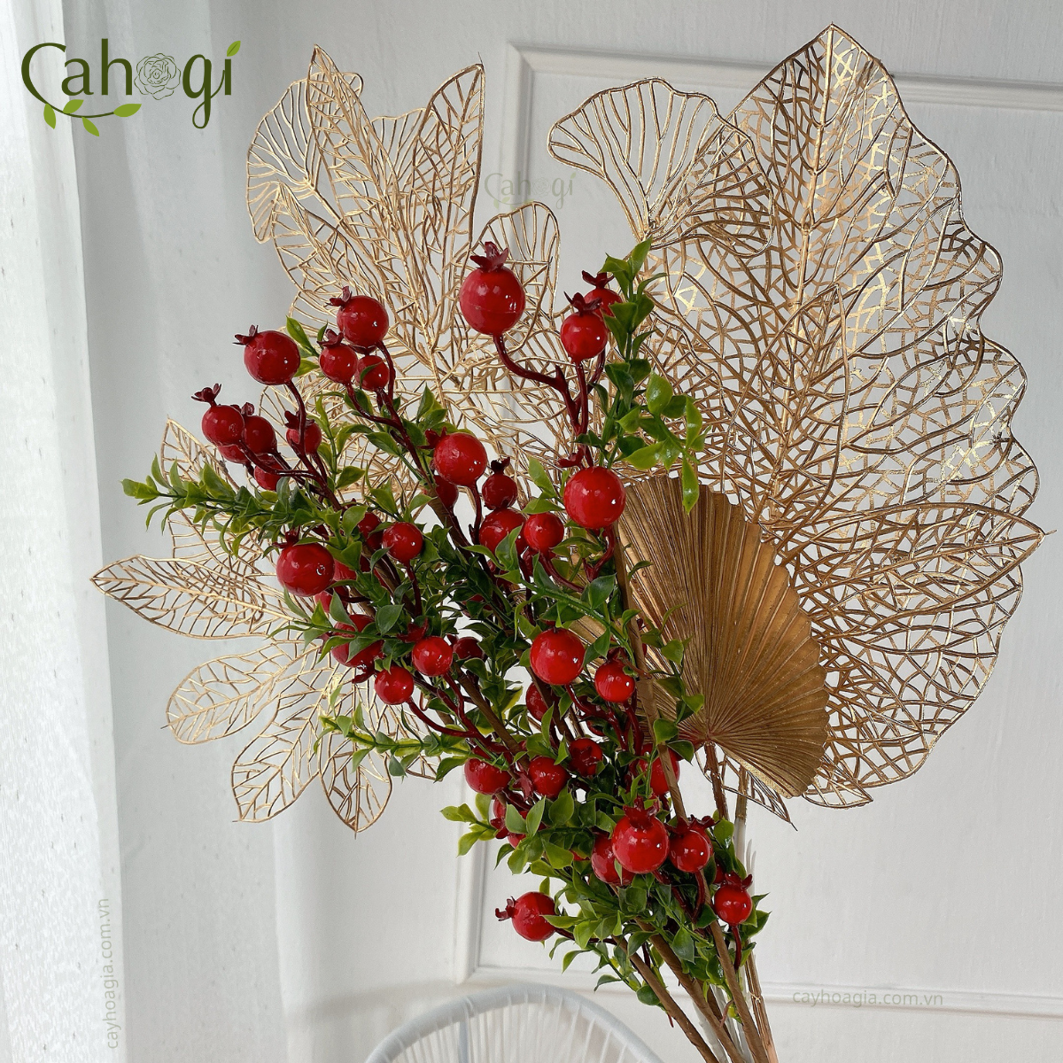 Cành Lá Cọ Màu Vàng Kim