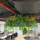 Thi Công Cắm Cây Giả Trang Trí Đèn Treo Trần Văn Phòng