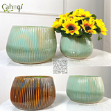 Bát Sứ Men Hoả Biến Vân Sọc Dọc 12x14x16 Cm