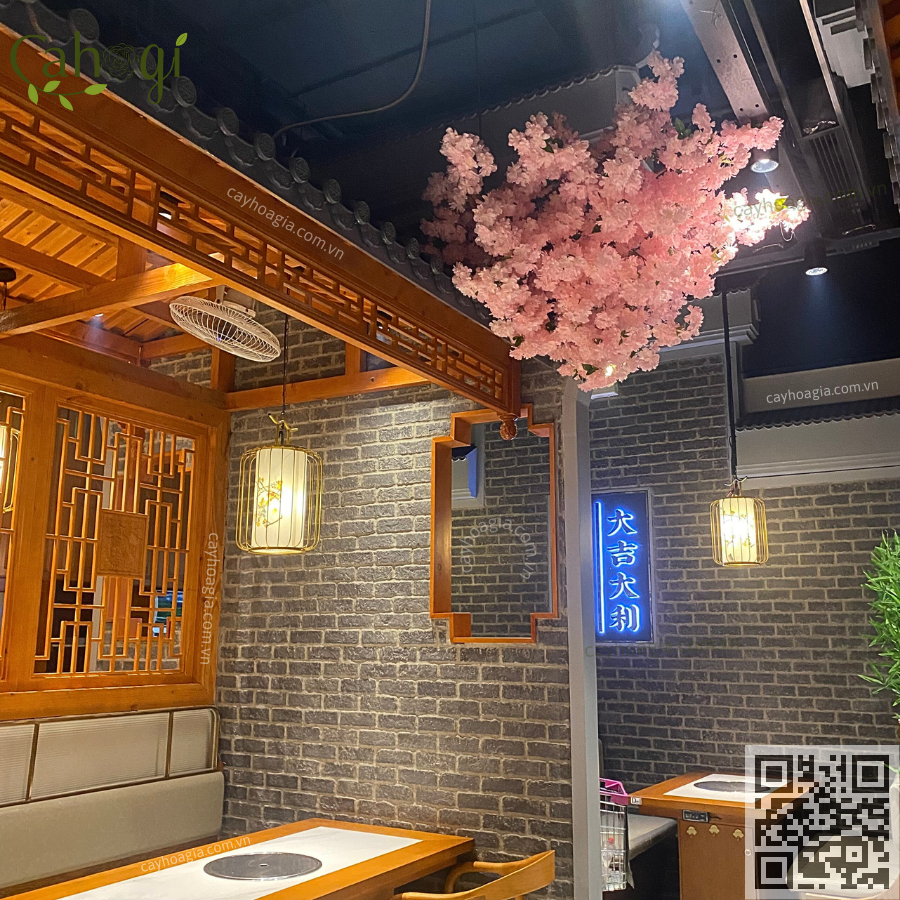 Thi Công Lắp Đặt Cây Đào Giả