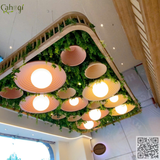 Thi Công Trần Cây Giả Trang Trí Quán Coffee