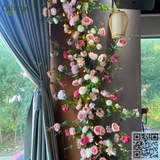 Thi Công Giàn Hoa Hồng Leo Giả Tại Nhà Hàng Kang GOGI