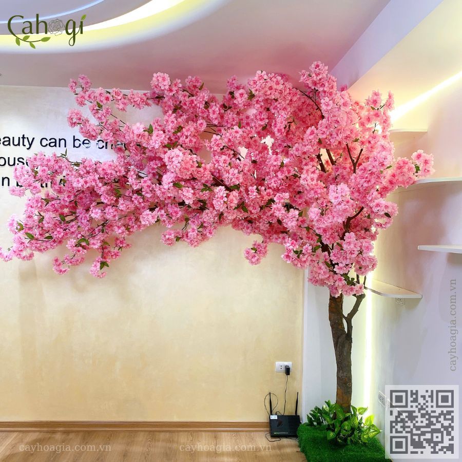 Thi Công Cây Hoa Đào Giả Spa 5