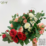 Cành Hoa Hồng 7 Bông Cao Cấp 65CM
