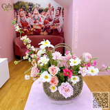 Thi Công Trang Trí Hoa Giả showroom Mỹ Phẩm 38 Thợ Nhuộm
