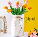 Bình Sứ Trụ Vuông Miệng Loe