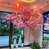 Thi Công Cây Đào Giả Cây Phong Giả Phong Cách Nhật Bản Trang Trí Spa