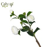 Cành Hoa Trà Giả Hoa Vải 2 Bông 3 Nụ 60 Cm