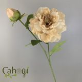 Hoa Giả Hoa Mẫu Đơn Bông Lớn 2 Nụ Nhiều Màu 70 Cm