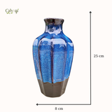 Bình Sứ Cắm Hoa Múi Khế Men Hỏa Biến Giả Cổ Nhiều Màu