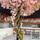 Thi Công Cây Đào Giả Nhà Hàng SEOUL BUFFET Bắc Ninh