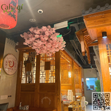 Thi Công Lắp Đặt Cây Đào Giả Treo Trần Nhà Hàng Hỷ Phụng Viên - AEON Hà Đông