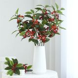 Hoa Giả - Cành Việt Quất 3 Nhánh Nhiều Màu Sắc 90 Cm