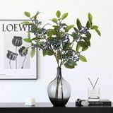 Hoa Giả - Cành Việt Quất 3 Nhánh Nhiều Màu Sắc 90 Cm