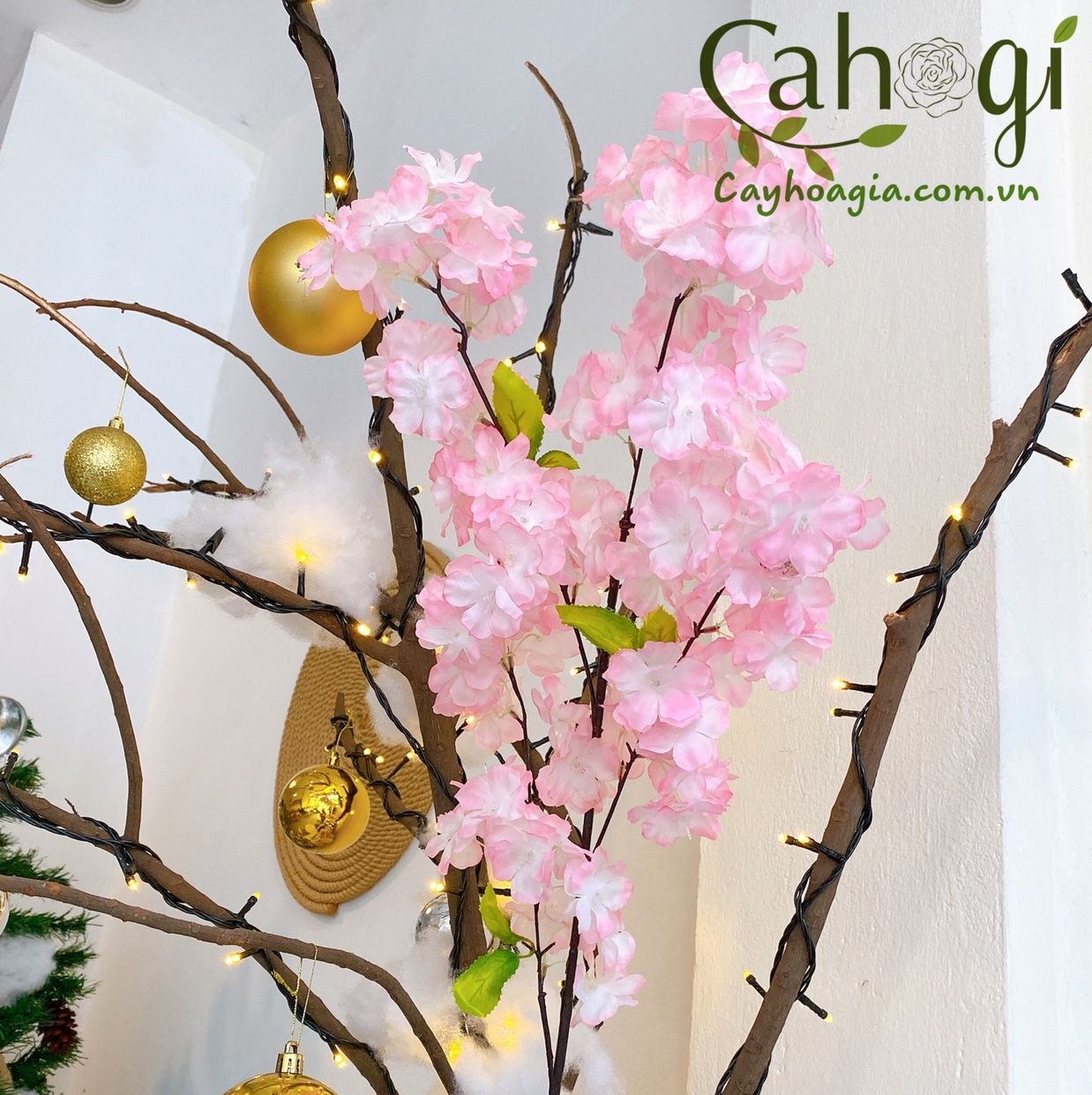 Cành Hoa Anh Đào Lụa Làm Cây Đào Giả 100 Cm – Cahogi