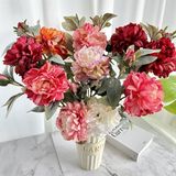 Hoa Giả Hoa Mẫu Đơn Bông Lớn 1 Nụ Nhiều Màu 68 Cm