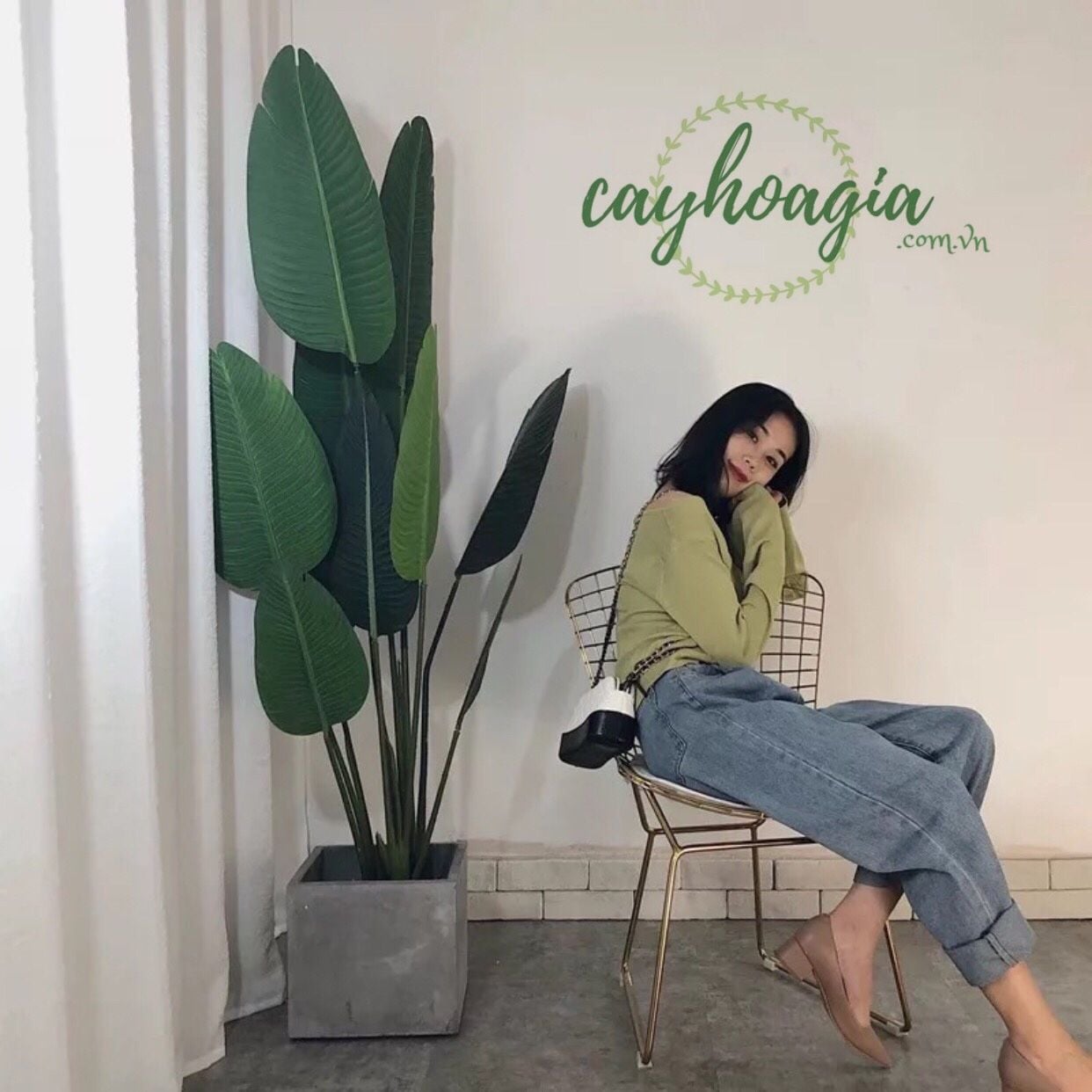 Cây Chuối Giả Trang Trí - 1 Bộ 3 Cây