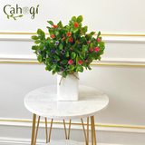 Bình Sứ Cắm Hoa Trụ Vuông Miệng Loe Men Hoả Biến 15x10x8 Cm