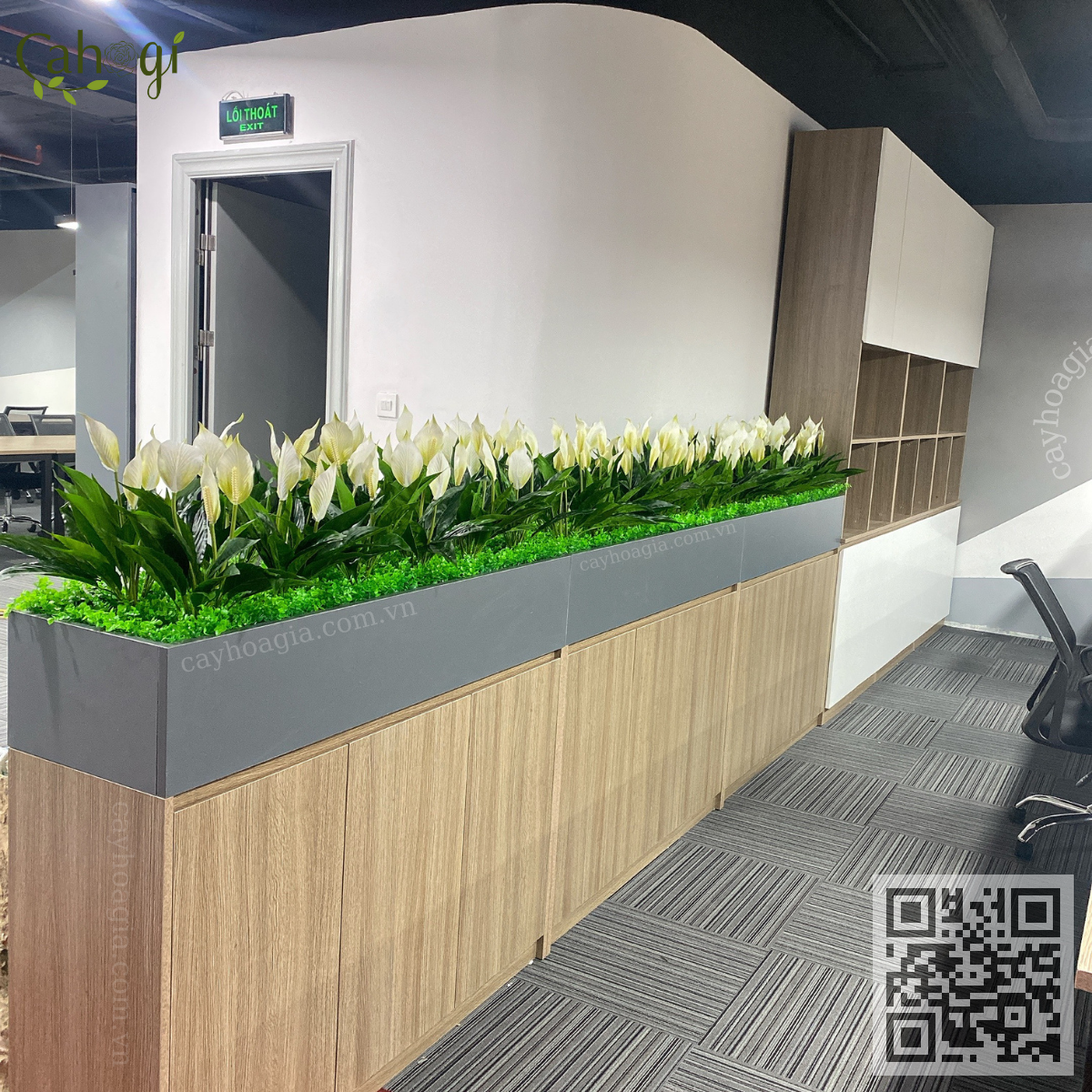 Cây Giả - Cây Lan Ý 3 Hoa