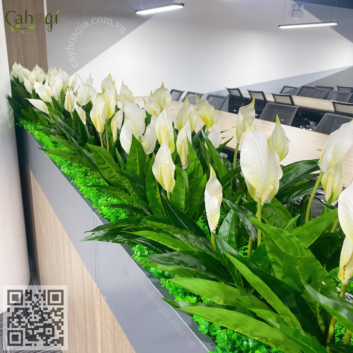 Cây Giả - Cây Lan Ý 3 Hoa