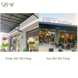 Thi Công Mái Dây Leo Giả Rủ Quán Hey Cafe - Đặng Công Chất - Gia Lâm - Hà Nội