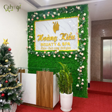 Dịch Vụ Thi Công Tường Cỏ Nhân Tạo Kết Hợp Hoa Hồng