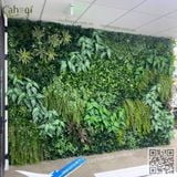 Thi Công Tường Cây Giả Văn Phòng Phong Cách TROPICAL