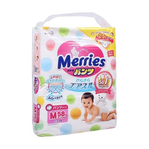 Tã quần Merries M58+6