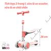 Xe trượt Scooter cho bé Umoo 2 trong 1 hình heo, vừa là xe scooter vừa là xe chòi chân