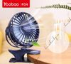 Quạt kẹp Yoobao chính hãng xoay góc 720 độ, 32 tiếng, đế kẹp đa năng hoặc đặt bàn