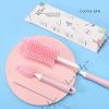 Set cọ silicone rửa bình sữa