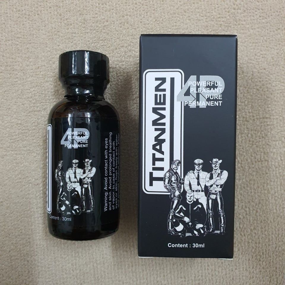 POPPER TITAN MEN 4P BLACK MẠNH MẼ 30ML  ( TẶNG KÈM BCS + 1V CƯƠNG DƯƠNG  FREE SHIP 6KM  )