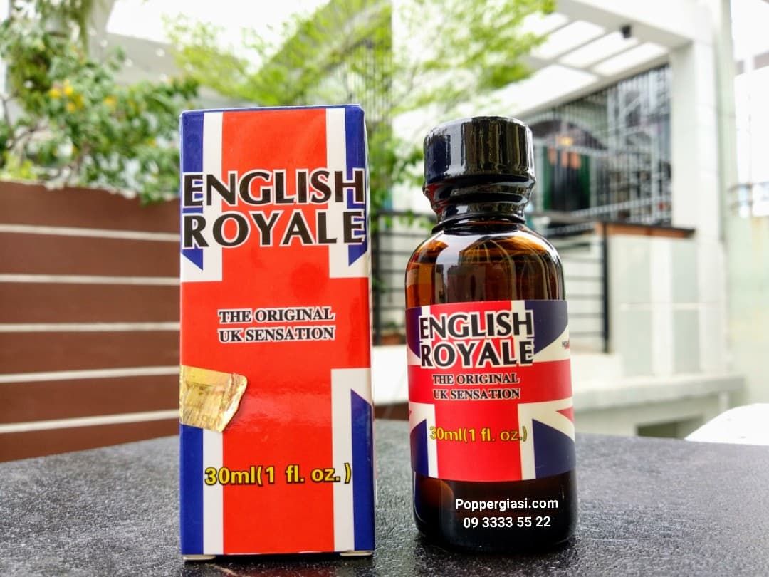 POPPER ROYALE ENGLISH 30ML  ( TẶNG KÈM BCS + 1V CƯƠNG DƯƠNG  + FREE SHIP 6KM  )