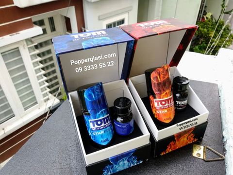  COMBO 1 SET POPPER 40ML + 10ML TOM FISTING TOP ( TẶNG KÈM 1 LỌ 10ML + BCS DUREX + FREE SHIP 6KM ) 