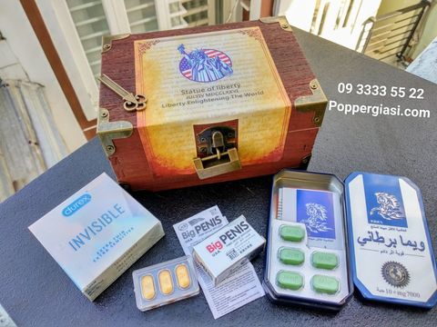  COMBO POPPER STATUE OF LIBERTY ( TẶNG KÈM 5 VIÊN CƯƠNG DƯƠNG NGỰA THÁI + 3 VIÊN PIG PENNIS CƯƠNG DƯƠNG + BCS DUREX + FREE SHIP ) 