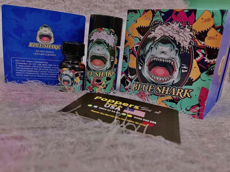 COMBO 1 SET TỪ HÃNG RUSH BLUE SHARK 30ML + 10ML ( TẶNG COCKRING 3 CÁI + BCS DUREX + 1 VIÊN NGỰA THÁI + FREE SHIP 6KM )