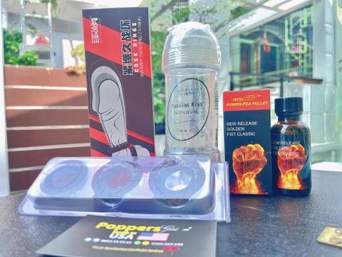  - COMBO 1 LỌ 30ML + 1 GEL PASSKISS AICD 200ML + 1 BỘ COCK RING 3 CÁI  ( FREE SHIP 6KM ) 