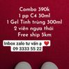- COMBO 1 LỌ C4 30ML ( TẶNG KÈM GEL TINH TRÙNG 300ML +  2 VIÊN NGỰA THÁI + FREE SHIP 5KM )